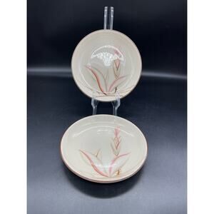 Vintage MCM Winfield True Porcelain Dragon Flower Set of 2 Bread Plates 7.5"